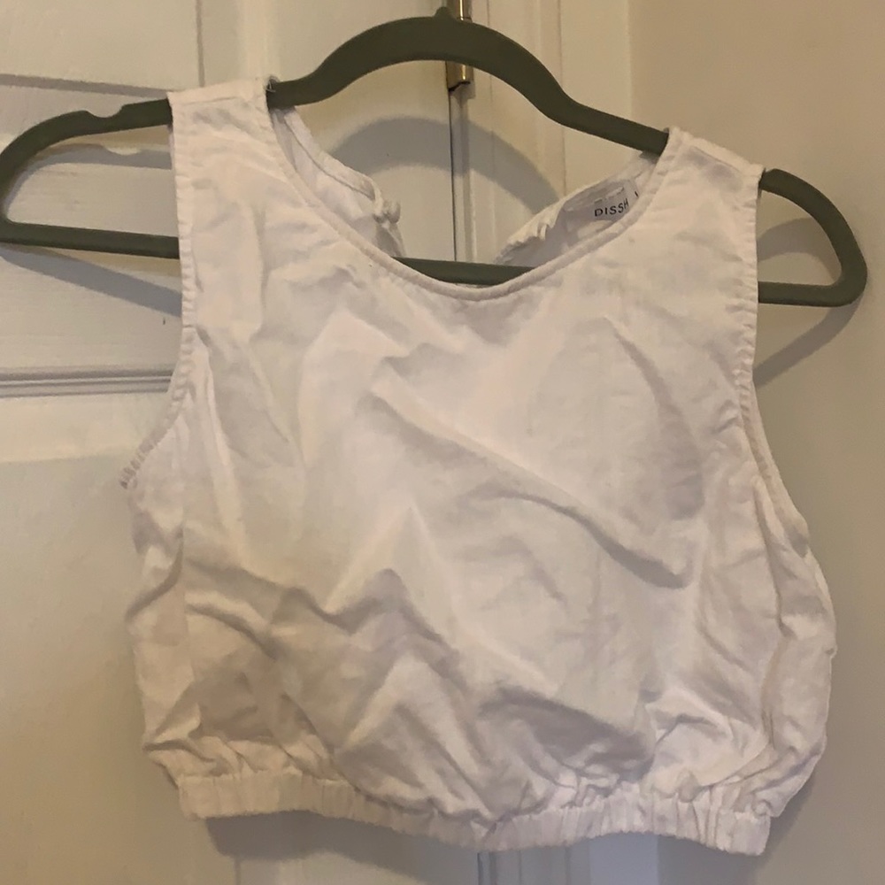 DISH linen crop top